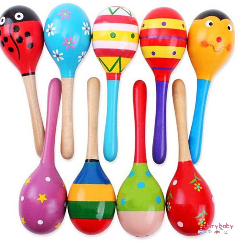 [Trong kho] Đồ Chơi Cho Bé Lục Lạc Bằng Gỗ Mini Dễ Thương Maracas Nhạc Cụ Trẻ Em Quà Tặng [P/22]