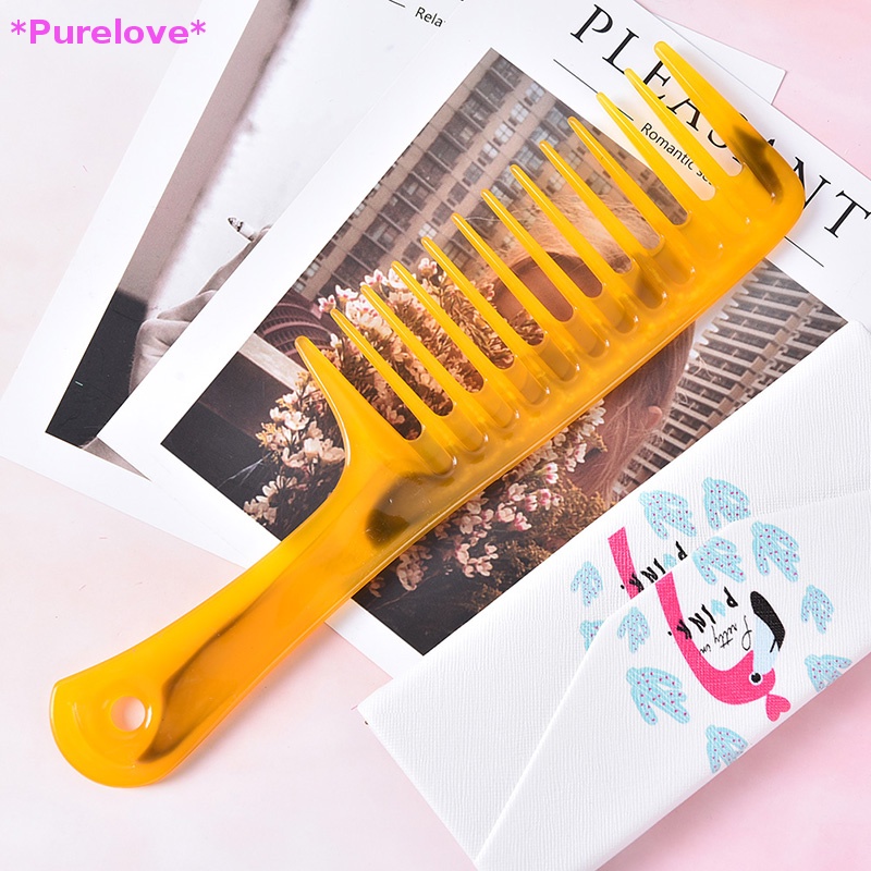 1 Lược Chải Tóc Răng Thưa Chống Tĩnh Điện Bằng Nhựa Chất Lượng Cao Áo Thun Thiết Kế Mới Năng Động Thời Trang