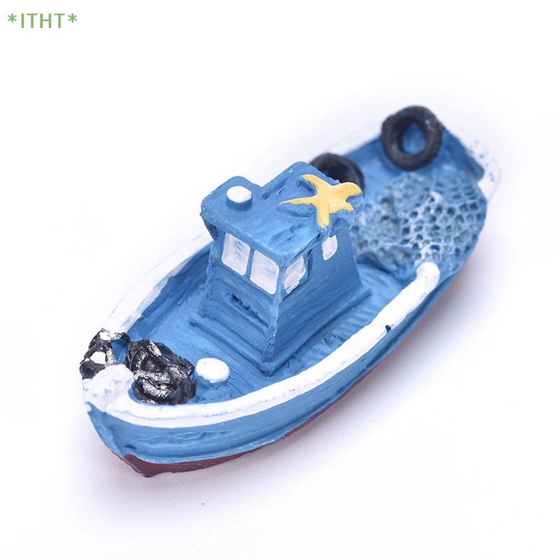 1 Mô Hình Thuyền Đánh Cá Mini Trang Trí Sân Vườn Mới