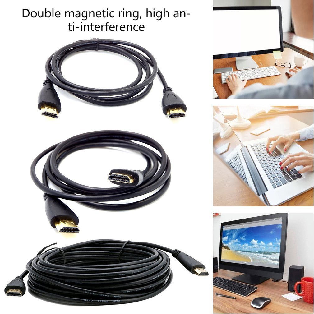 1M Hdmi-Compatible 1.4 3D Cable Tv High Definition Ultra Slim Connecting Cables Universal Speed Cords [Q/11]