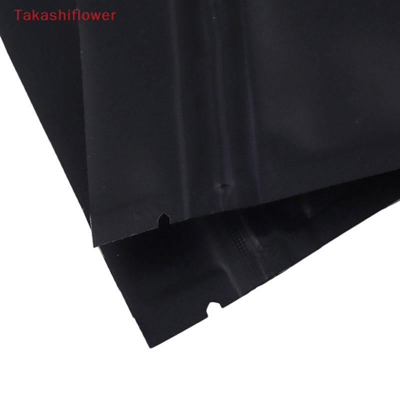 Set 100 Túi Zip Màu Đen Nhám Chịu Nhiệt Có Thể Tái Sử Dụng