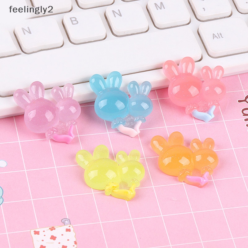 [Hàng Có Sẵn] Set 10 Bong Bóng Mini Hình Thỏ Dạ Quang Trang Trí Trong Bóng Tối (F)