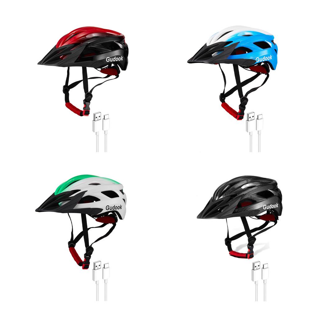 Mũ Bảo Hiểm Tích Hợp Đèn Led Cảnh Báo An Toàn Cho Đạp Xe Leo Núi / Trượt Ván