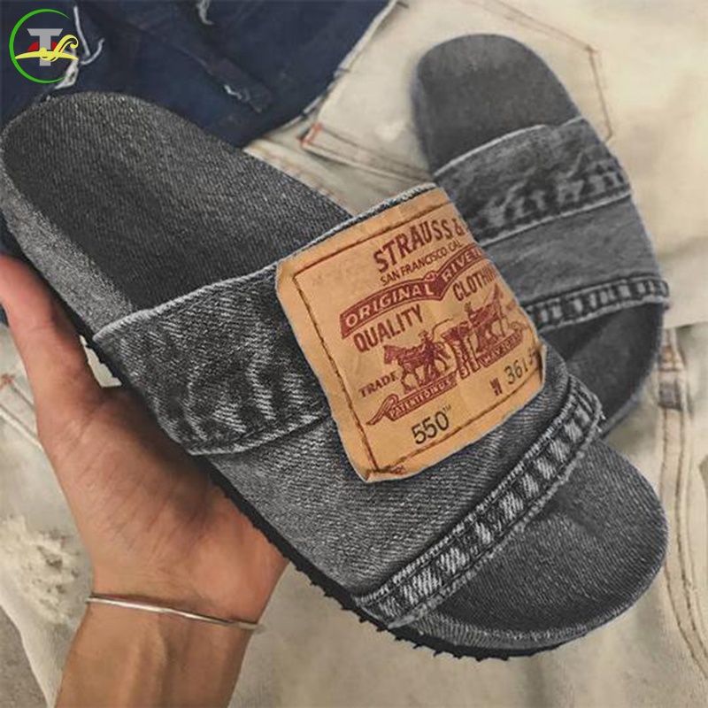 Dép Denim Thời Trang Cho Nữ