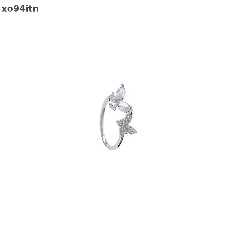 Nhẫn Hợp Kim Hình Bướm Lấp Lánh Thời Trang Hàn Quốc Cho Nữ