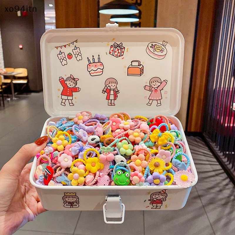 Set 10 Dây Cột Tóc Co Giãn Dễ Thương Cho Nữ