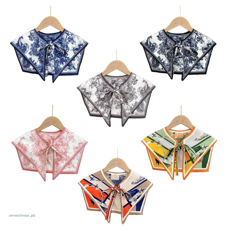 [seve *] Khăn Quàng Cổ Lụa In Hình Sư Tử Rừng Có Thể Tháo Rời Cột Dây Nhiều Màu Thanh Lịch Vintage Cho Nữ