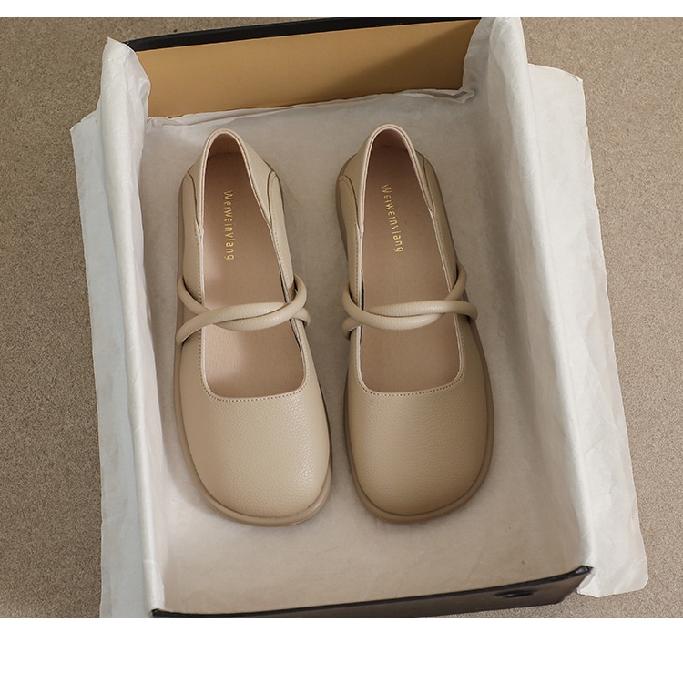 Giày Búp Bê Mary Jane Mũi Vuông Đế Mềm Phong Cách Nhật Bản Thời Trang Xuân Thu 2023 Dành Cho Bạn Nữ AA4223