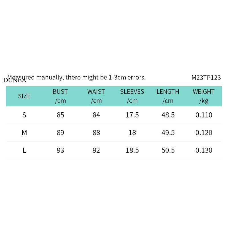 DUNEA Áo Thun Nữ Ngắn Tay Cổ Tròn Thời Trang