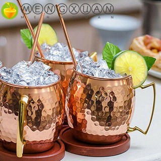 Cốc uống cocktail / bia bằng thép không gỉ mạ đồng xinh xắn độc đáo 550ml