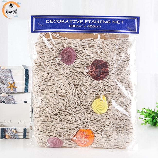 [IS] Lưới Đánh Cá Trang Trí Tường Làm Phông Nền Chụp Ảnh Kiểu Địa Trung Hải