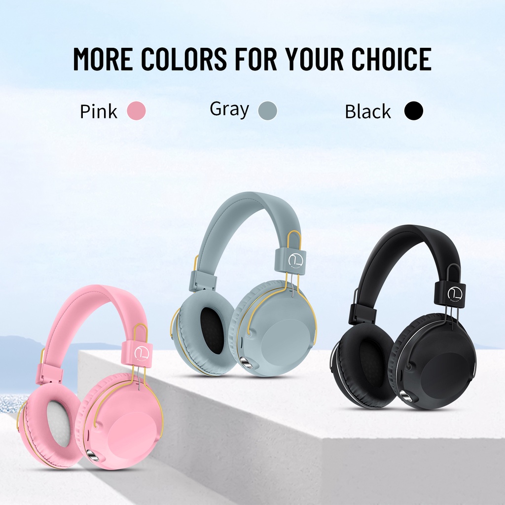 Tai Nghe Bluetooth Không Dây AKZ-B63 Âm Thanh Siêu Trầm Có Mic Và Đèn LED Pin Lớn