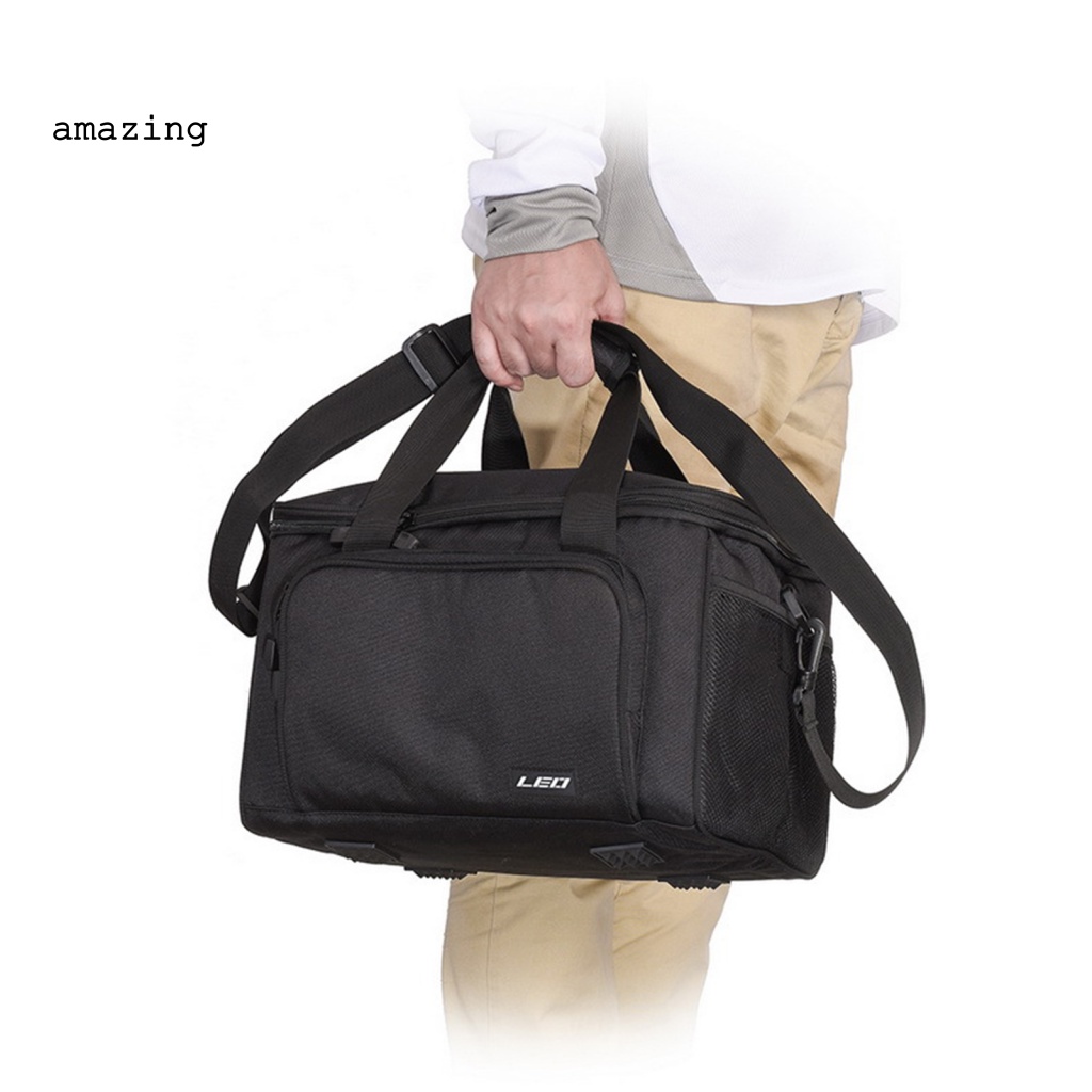 Túi Đựng Mồi Câu Cá Bằng Vải Bạt Cứng 600D Đeo Vai Nhiều Túi Có Khóa Kéo Tùy Chỉnh Sức Chứa Lớn