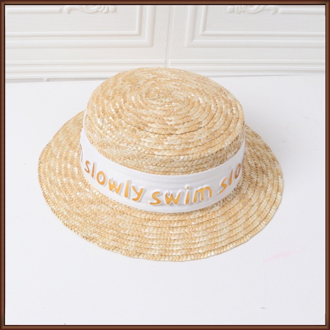Nón Cối Rộng Vành Hoạ Tiết Chữ Thời Trang Đi Biển Mùa Hè Cho Phái Nữ