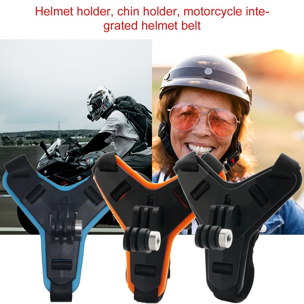 Helmet Holder Chin Motorcycle Integrated Belt Practical Adjustable Rack Accessories [Q/3]