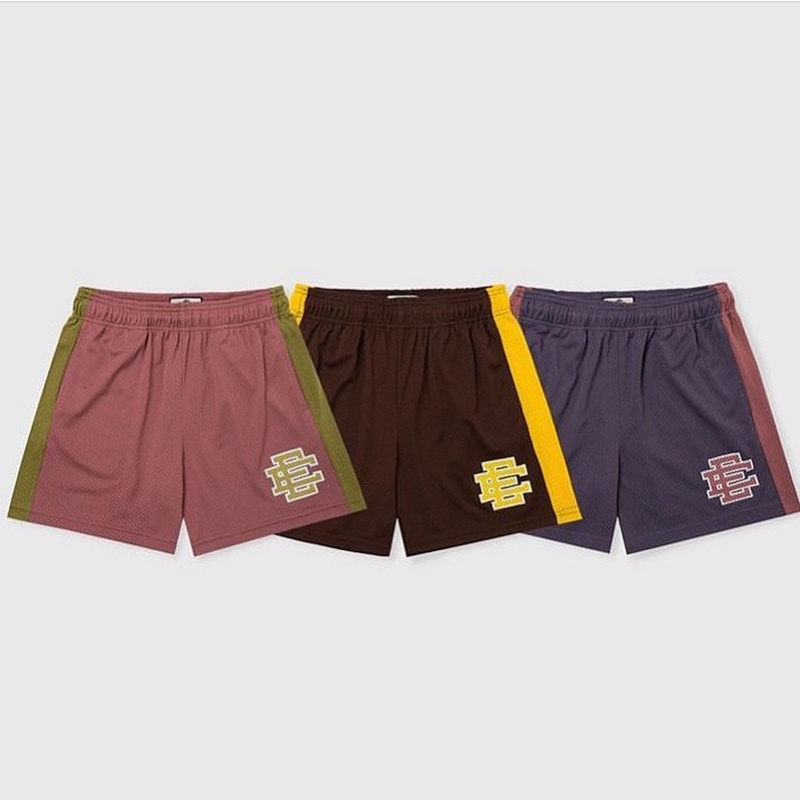 Eric Emanuel Quần Short Thể Thao Bóng Rổ Chạy Bộ Dáng Rộng Phối Màu Tương Phản Nhanh Khô Phong Cách Mới Mỹ