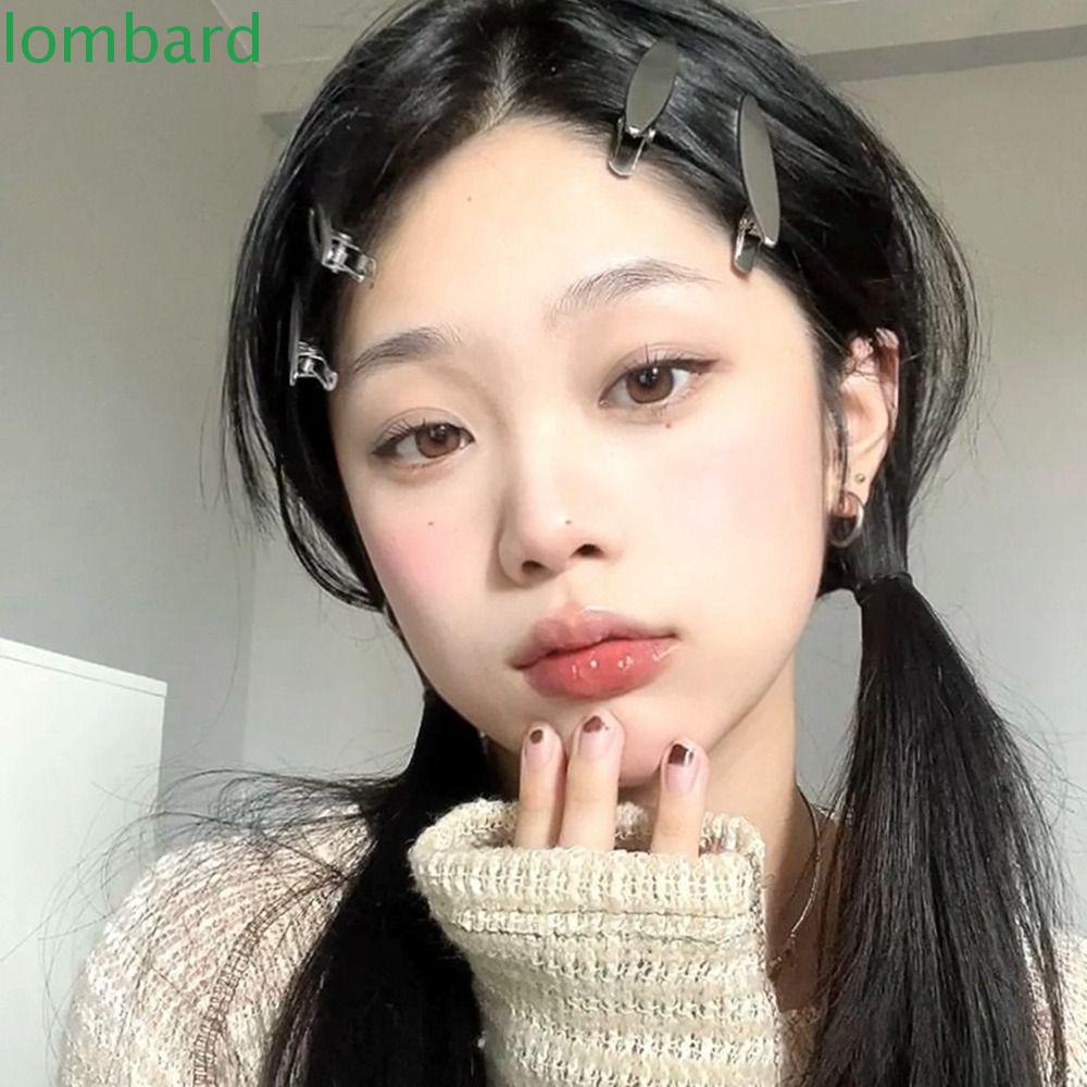 Kẹp Tóc Kim Loại Phong Cách Retro Dễ Thương|Kẹp Tóc y2k Họa Tiết Hình Học Phong Cách Harajuku Hàn Quốc Cho Nữ