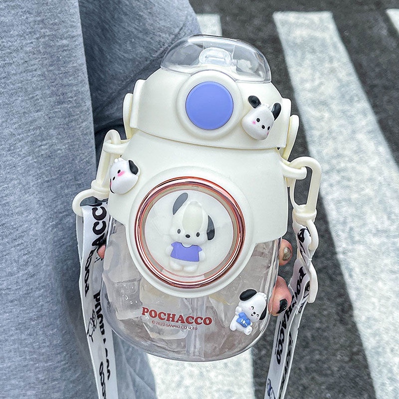 Cốc Uống Nước Dung Tích Lớn 820ml In Họa Tiết Sanrios Pochacco Cinnamoroll Kuromi 2023