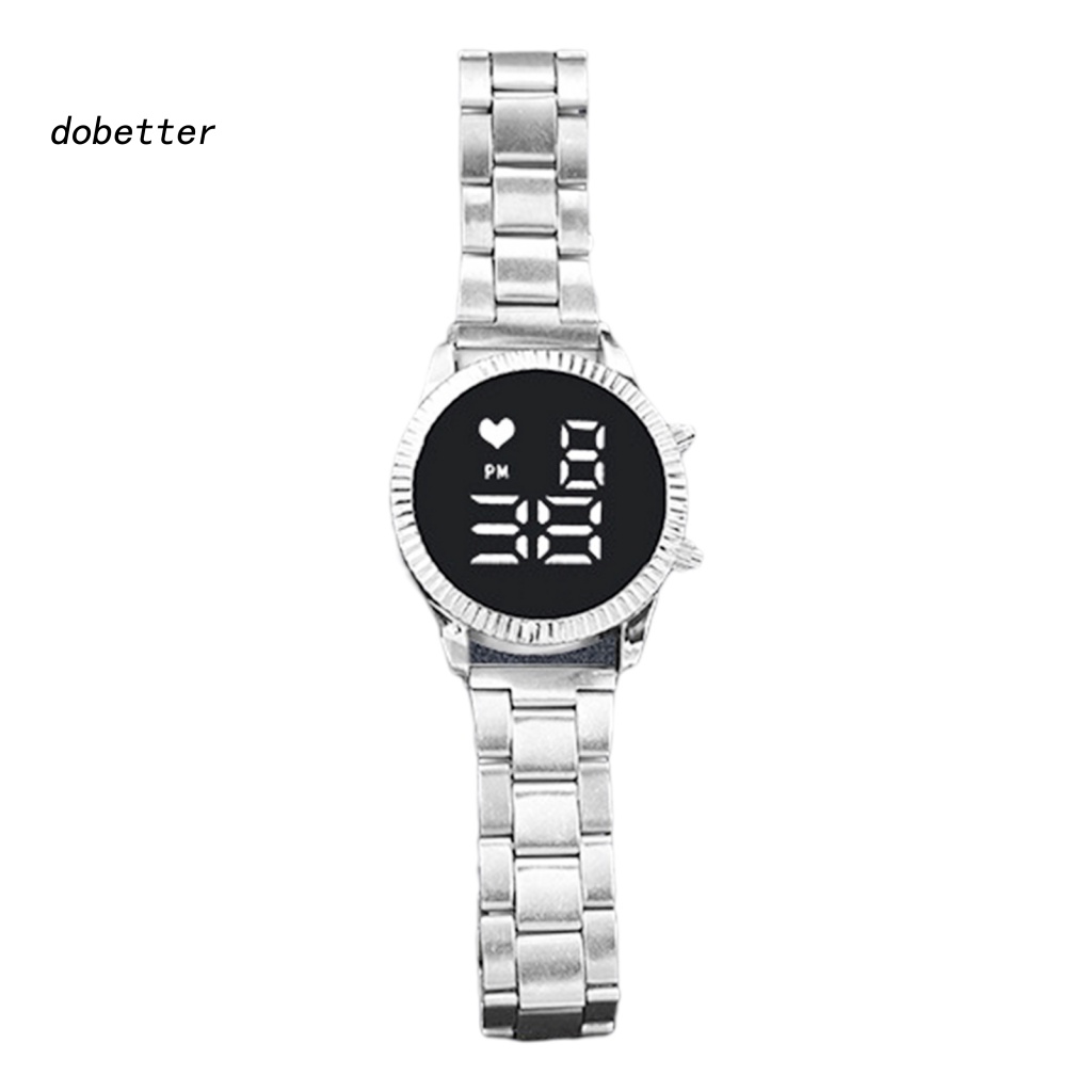 &lt; Dobetter &gt; Đồng Hồ Điện Tử Màn Hình LED Tròn Cỡ Lớn Dây Hợp Kim Hiển Thị Thời Gian Chính Xác Nhiều Màu Sắc Tùy Chọn Thể Thao