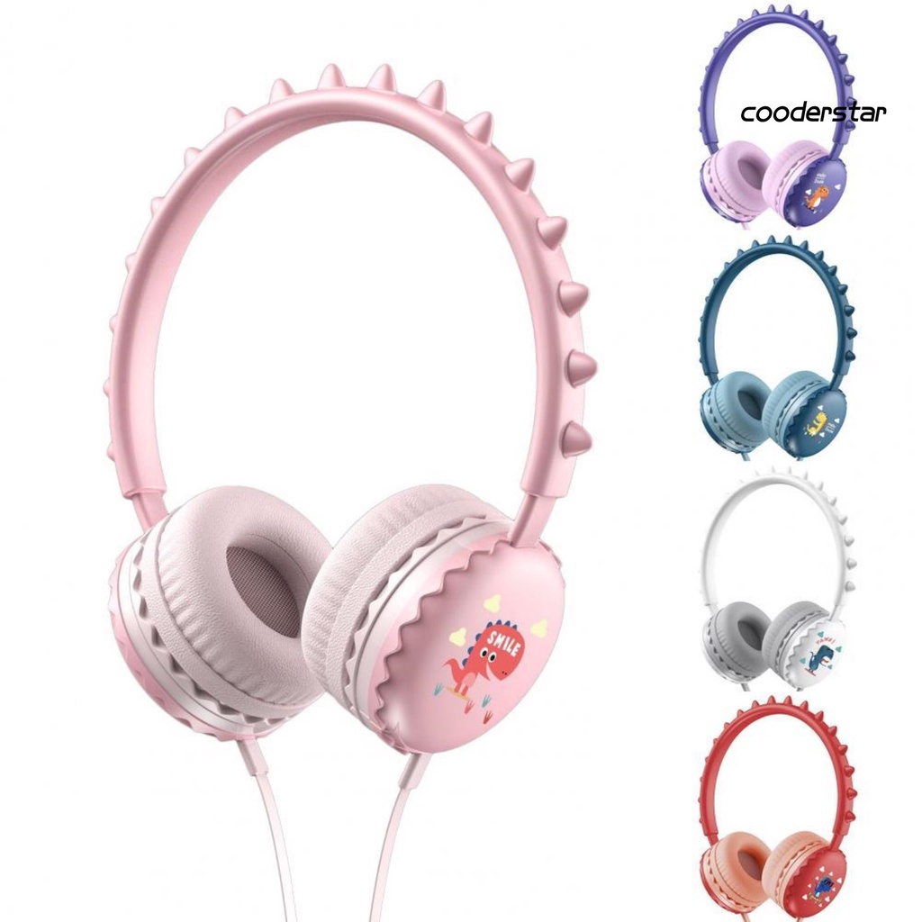 Tai Nghe Chụp Tai GY-18 Có Micro Hình Khủng Long Dễ Thương Cho Điện Thoại