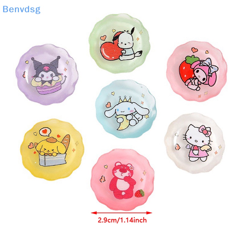 Bộ 10 Mô Hình Đĩa Sanrios Hoạt Hình Mini Bằng Nhựa Resin Trang Trí Điện Thoại DIY