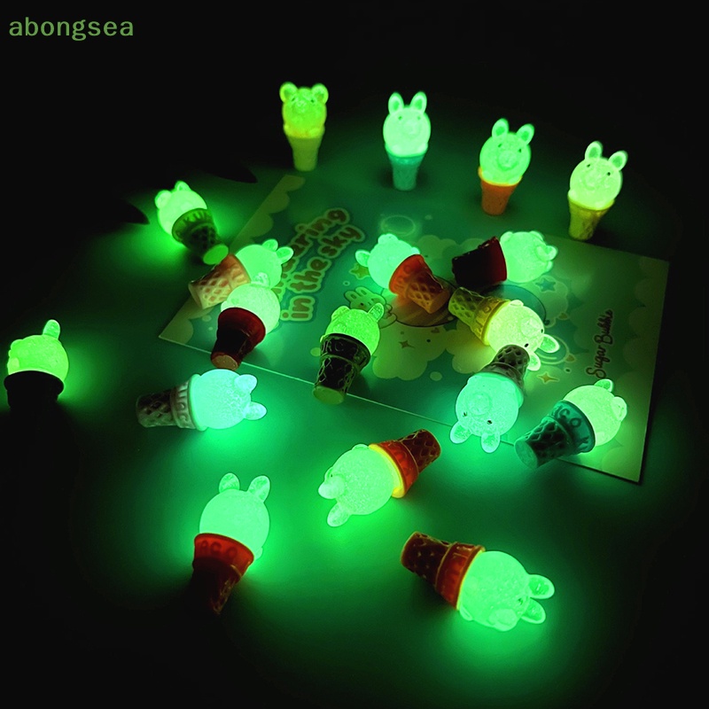 Set 2 Gấu Bông Phát Quang Dùng Trang Trí Tiểu Cảnh Độc Đáo Dễ Thương