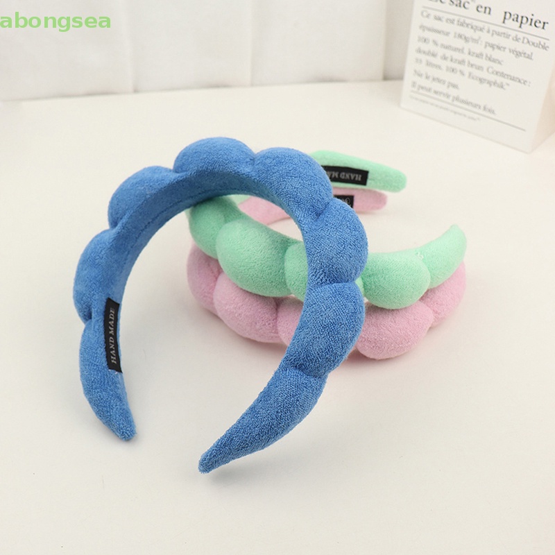 Abongsea Băng Đô Cài Tóc Bằng Xốp Mềm Mại Phong Cách Retro