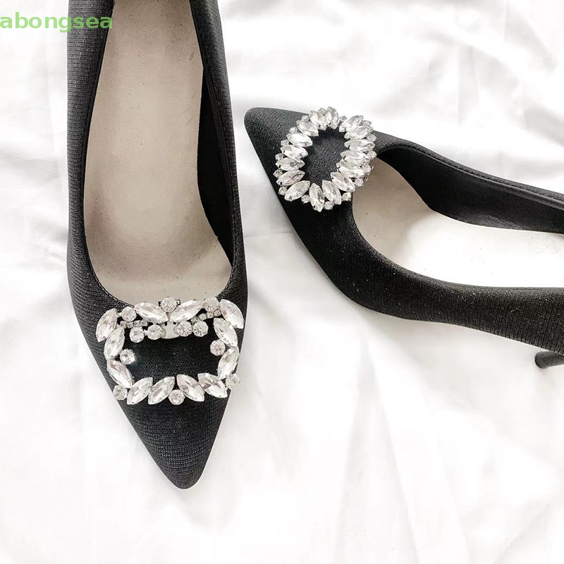 1 Khóa Kẹp Hình Hoa Đính Đá Trang Trí Giày Cao Gót Cho Cô Dâu