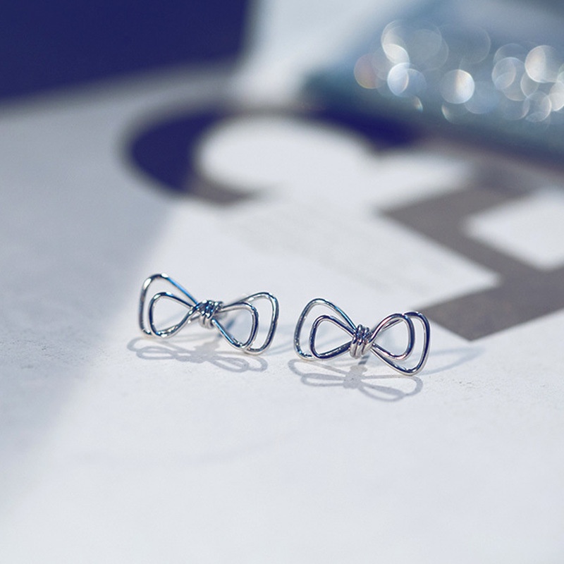 Khuyên Tai Thắt Nơ Đôi Kiểu Dáng Sáng Tạo Thời Trang Cho Nữ