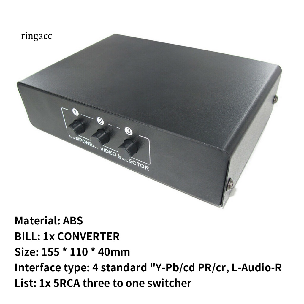 Bộ Chuyển Đổi Tín Hiệu Video RGA 5 RCA 3 Chiều Ypbpr RGB Chuyên Dụng Cho Gia Đình