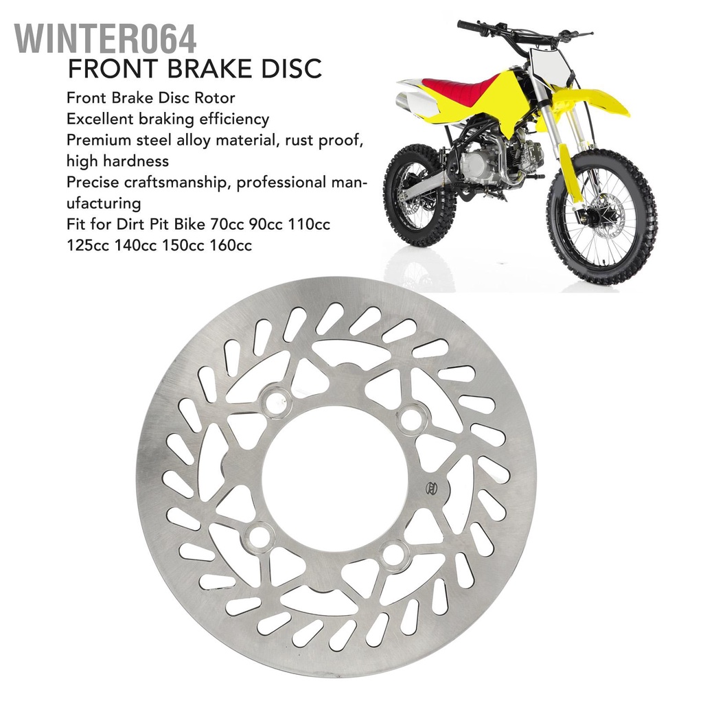 Winter064 210 Mm Đĩa Phanh Trước Cánh Quạt Chống Gỉ Có Độ Cứng Cao Cho Dirt Bike Pit 70cc 90cc 110cc 125cc 140cc 150cc 160cc