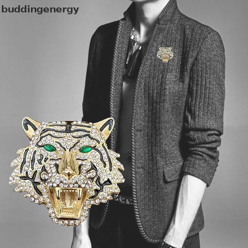 1 Huy Hiệu Cài Áo Hình Đầu Hổ Họa Tiết Da Báo Phong Cách Vintage