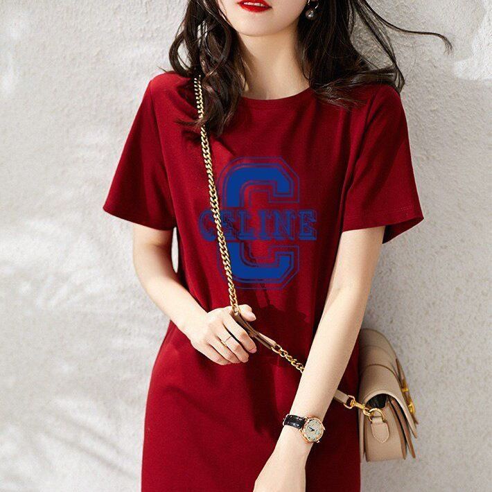 Đầm Dài Dáng Rộng Tay Ngắn In Họa Tiết Hoạt Hình Phong Cách Hàn Quốc Thời Trang Mùa Hè Cho