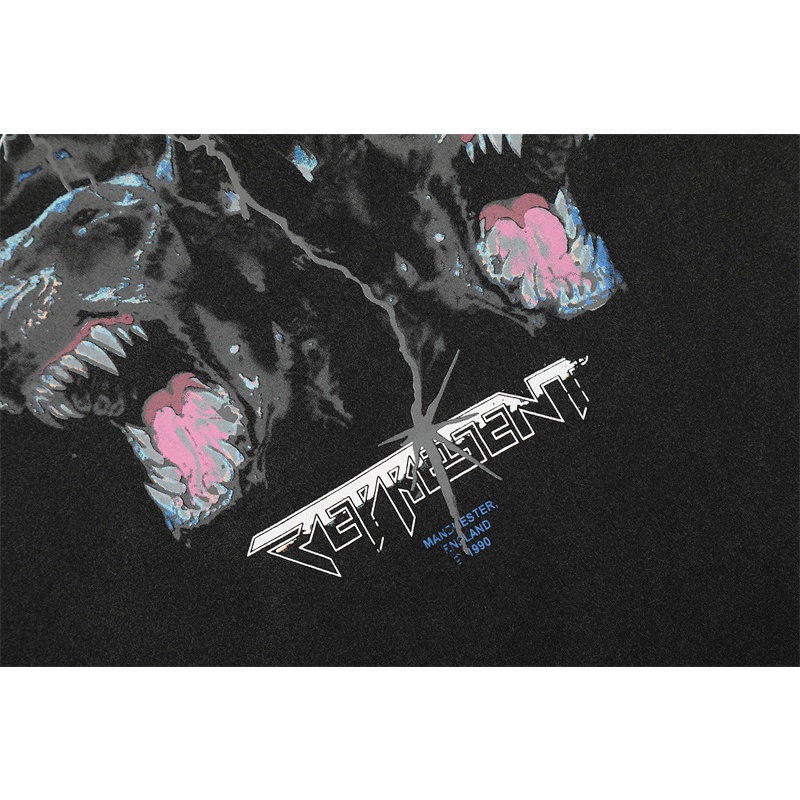 Repr-8-esent88- Áo Thun Tay Ngắn Dáng Rộng In Hình Chú Chó Bull Sấm Sét Thời Trang Xu Hướng Mới Nhất