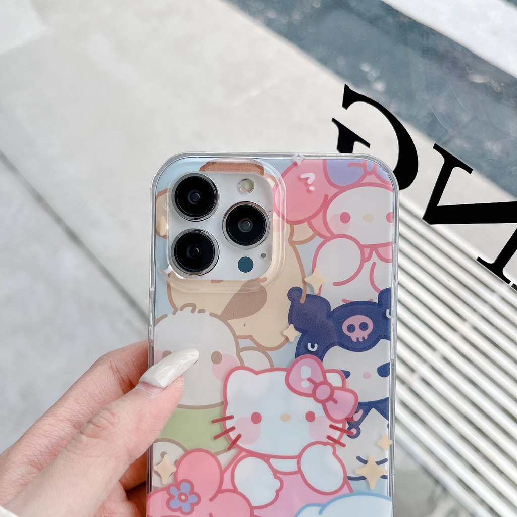 Ốp Điện Thoại Imd Mềm Trong Suốt In Hình Sanrio Hoạt Hình Dễ Thương Cho iPhone 14 13 12 11 Pro Max