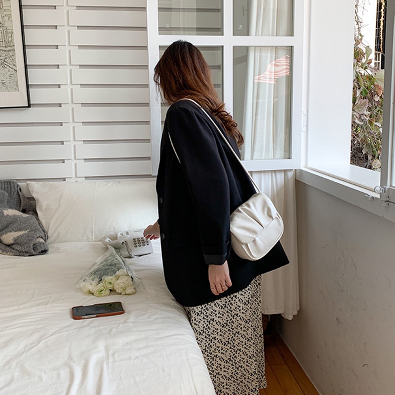 Túi Đeo Chéo Hình Vuông Nhỏ Mềm Mại Phong Cách Hàn Quốc Ngọt Ngào Dễ Phối Đồ Cho Nữ