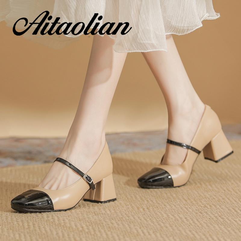 Giày Da Cao Gót 6cm Phong Cách lolita Xinh Xắn Cho Nữ