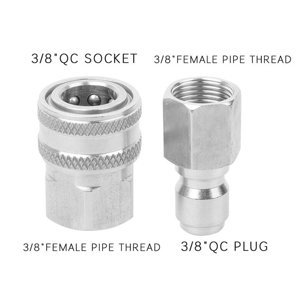 Bộ Đầu Nối Vòi Xịt Nước Áp Suất Cao G3 / 8 Inch Bằng Thép Không Gỉ