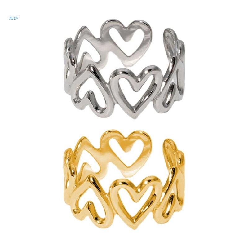 Nhẫn Hình Trái Tim Rỗng Đơn Giản Thời Trang