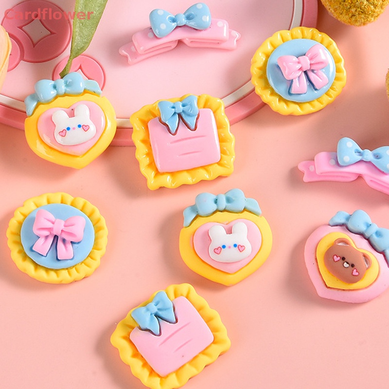 Bộ 10 Phụ Kiện Trang Trí Điện Thoại Hình Thỏ Mini Bằng Nhựa Resin DIY Mới