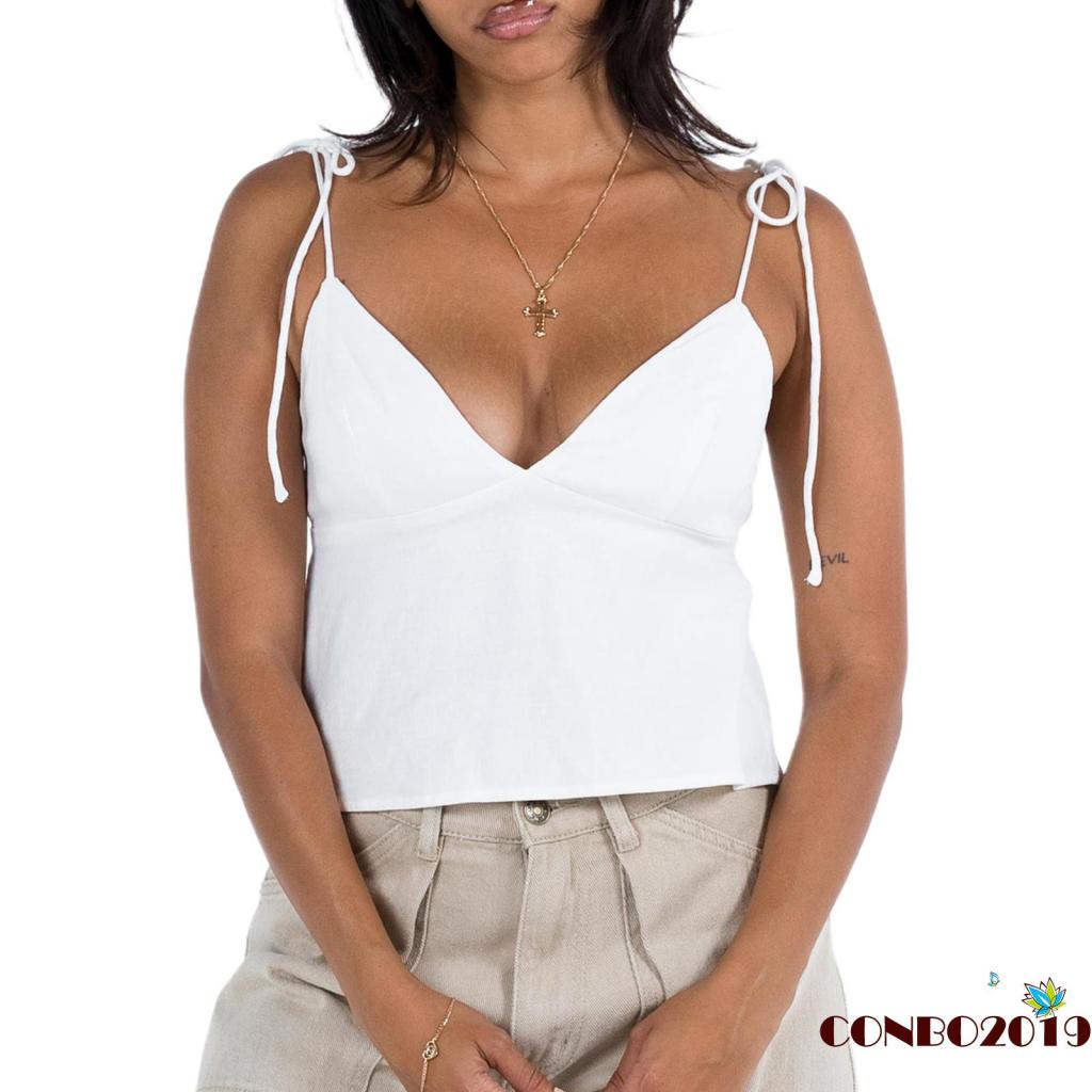 Áo Sát Nách Cổ Chữ V Màu Sắc Thanh Lịch