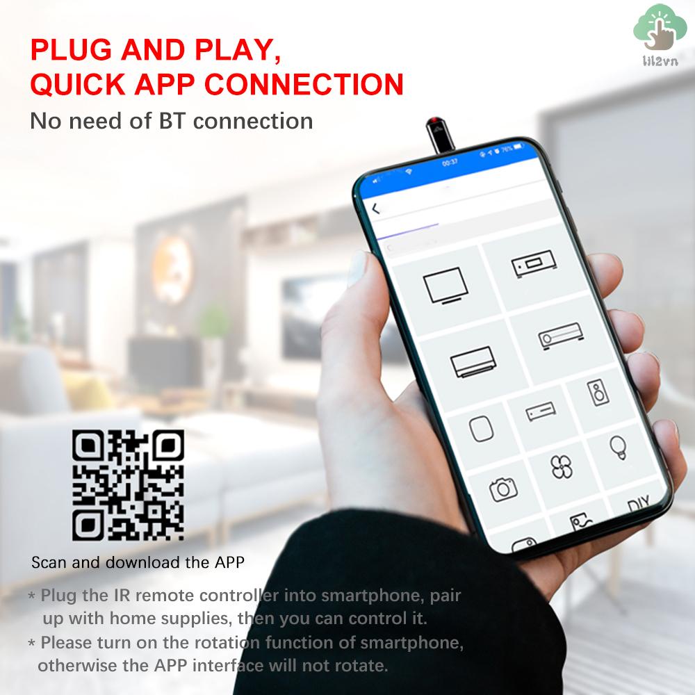 Điều Khiển Từ Xa Hồng Ngoại Không Dây Mini Thông Dụng Cho iOS / TV / Máy Điều Hòa