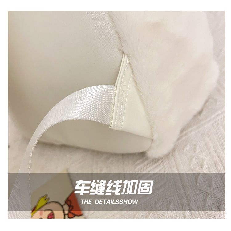 Ba Lô Lông Xù Xinh Xắn Thời Trang Nhật Hàn Cho Nữ 25X30