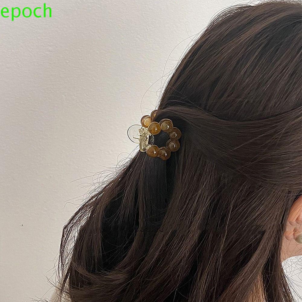 Epoch Kẹp Tóc Đuôi Ngựa Bằng Nhựa Đính Hạt Cherry Thời Trang Hàn Quốc