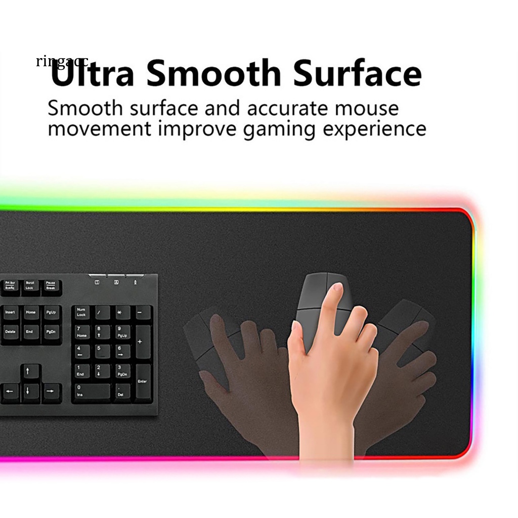 Tấm Lót Chuột Bàn Phím RGA RGB Dạ Quang Chống Trượt Chống Mài Mòn Không Thấm Nước Nhiều Màu Sắc