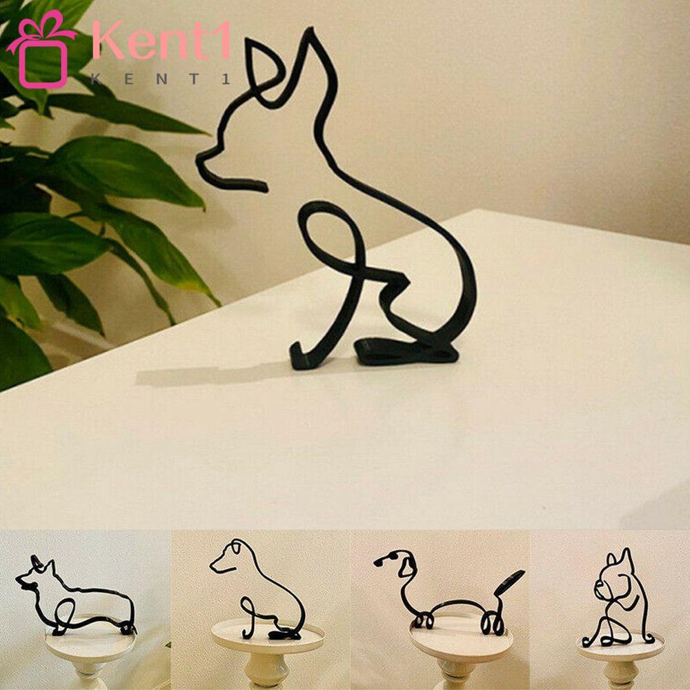Đồ trang trí Chú Chó Bull Dachshund Labrador Cầm Tay Phong Cách Trừu Tượng Kat1