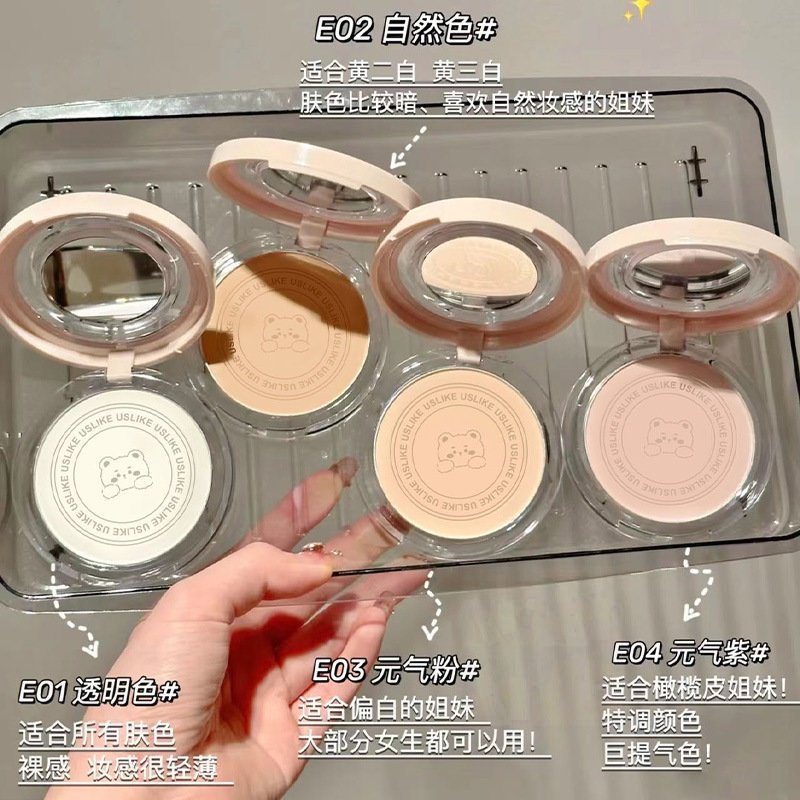 Phấn Phủ Trang Điểm Làm Trắng Da Che Khuyết Điểm Chống Nước Lâu Trôi Hình Gấu Dễ Thương Uslike