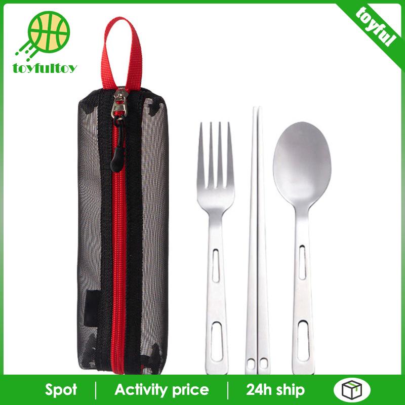 Bộ Dụng Cụ Ăn Uống Bằng Thép Không Gỉ Có Thể Tái Sử Dụng