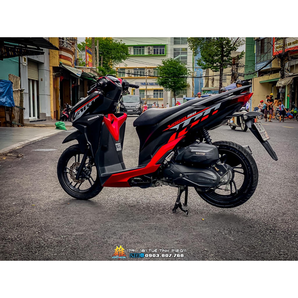 Tem rời Vario150 - Mẫu xám đỏ đơn giản nổi bật 2023 - Chuẩn From cực đẹp