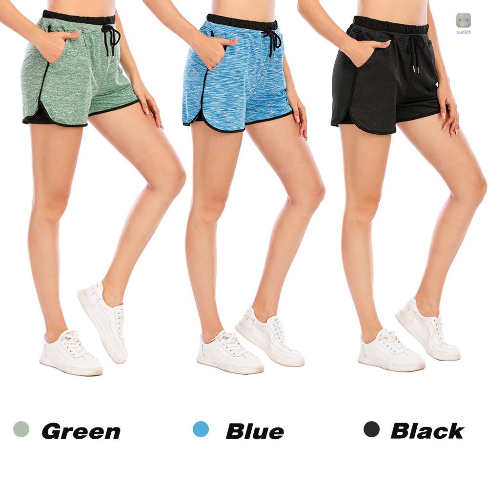 Quần Short Thể Thao 2 Trong 1 2 Túi Thời Trang Cho Nữ